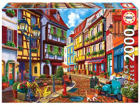 Puzzle 2000 el. Kolorowa uliczka OUTLET