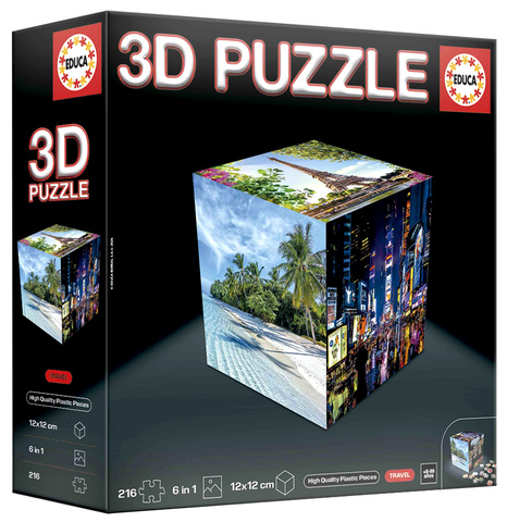 Puzzle 3D - Podróże 6 x 36 el.