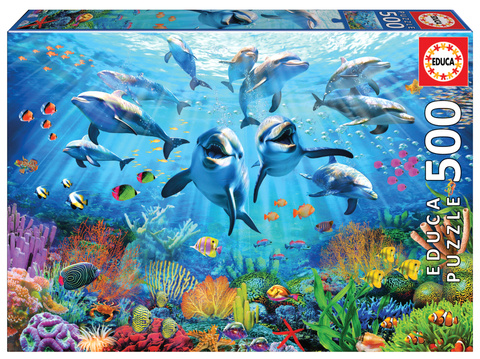 Puzzle 500 el. Delfiny