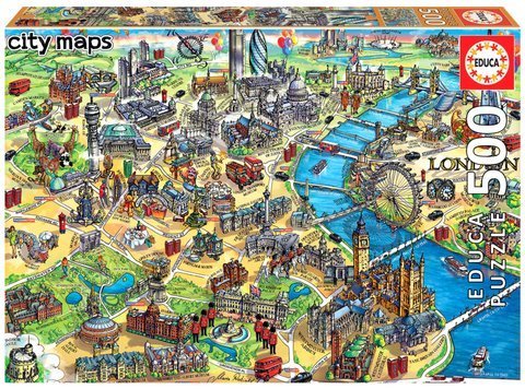 Puzzle 500 el. Mapa Londynu