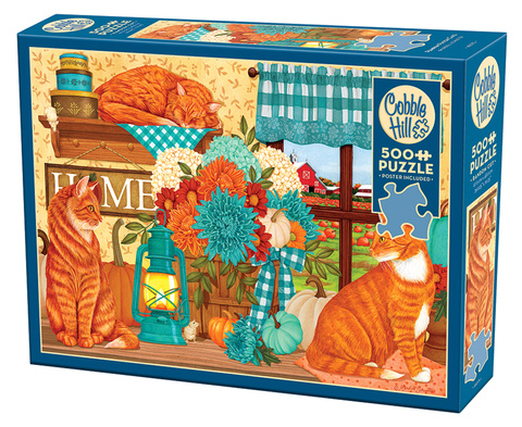 Puzzle 500 el. Pomarańczowe koty