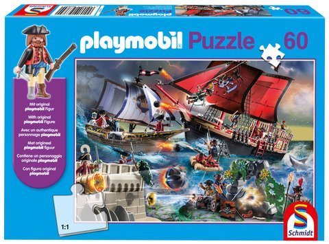 Puzzle 60 el. PLAYMOBIL Piraci + figurka