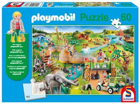 Puzzle 60 el. PLAYMOBIL Zoo + figurka