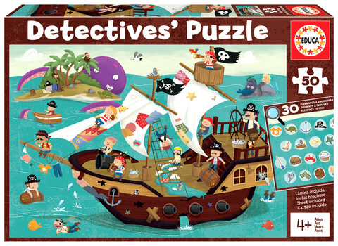 Puzzle detektywistyczne 50 el. Statek piracki