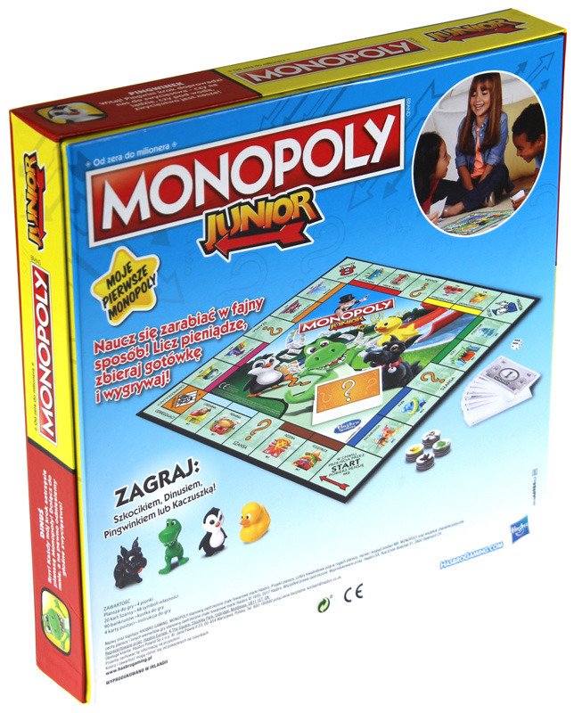 POLSKA GRA MONOPOL DLA DZIECI Monopoly Junior gra planszowa Polish 
