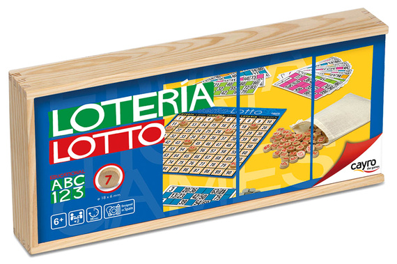 Bingo (Loteria Lotto) w drewnianym pudełku (749)