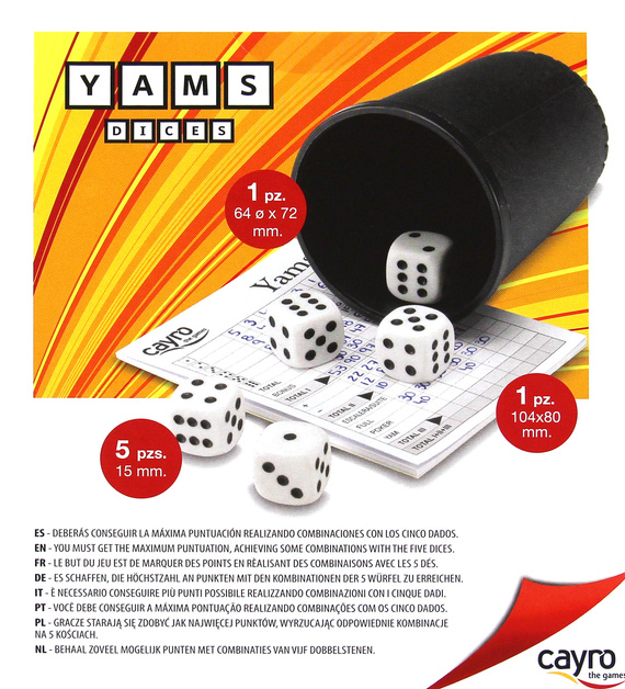 Kości oczkowe - zestaw do gry Yams (211)