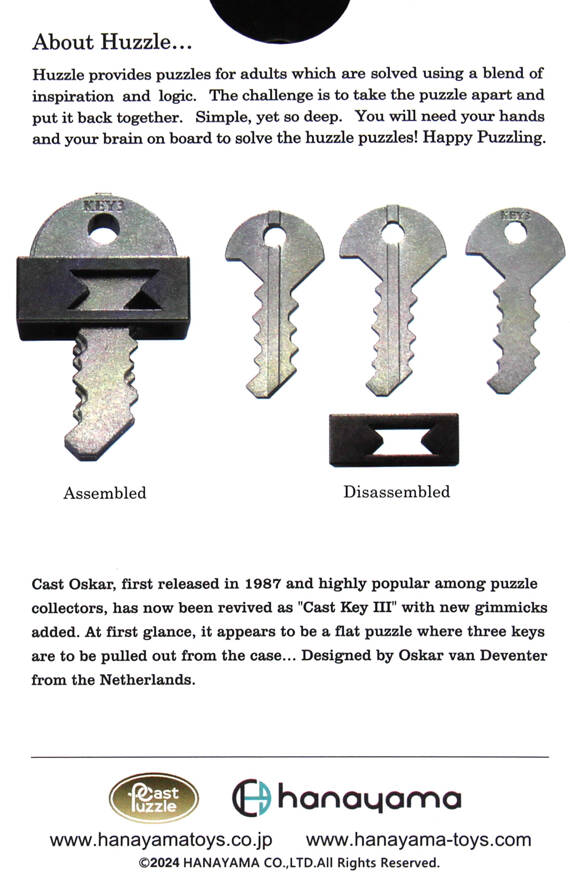 Łamigłówka Huzzle Cast Key III - poziom 6/6