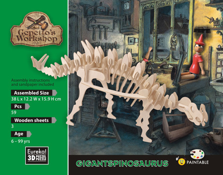 Łamigłówka drewniana Gepetto - Gigantspinozaur (Gigantspinosaurus)