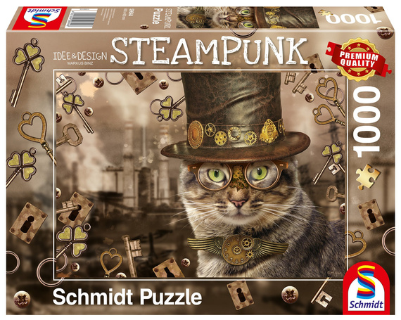 PQ Puzzle 1000 el. MARKUS BINZ Kot (Steampunk)