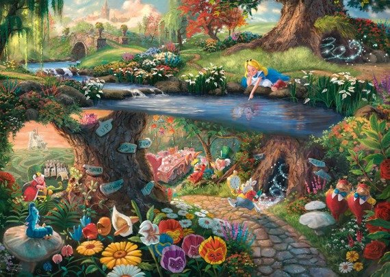 PQ Puzzle 1000 el. THOMAS KINKADE Alicja w Krainie Czarów (Disney) OUTLET