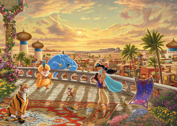 PQ Puzzle 1000 el. THOMAS KINKADE Dżasmina i Aladyn (Disney)