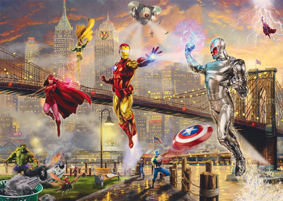 PQ Puzzle 1000 el. THOMAS KINKADE Iron Man (Marvel)