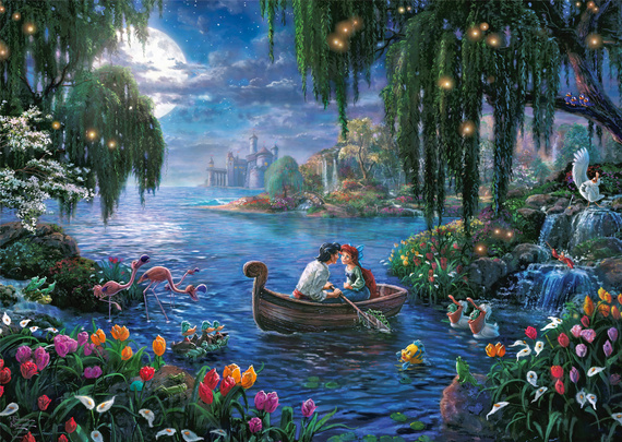 PQ Puzzle 1000 el. THOMAS KINKADE Mała Syrenka i książę Eryk (Disney)