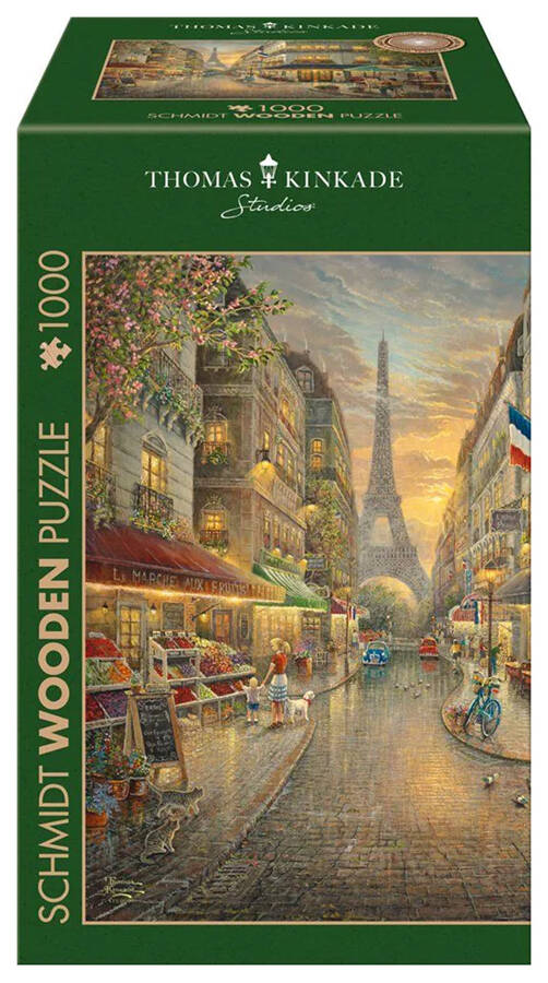 PQ Puzzle 1000 el. THOMAS KINKADE Malowniczy Paryż (drewniane)