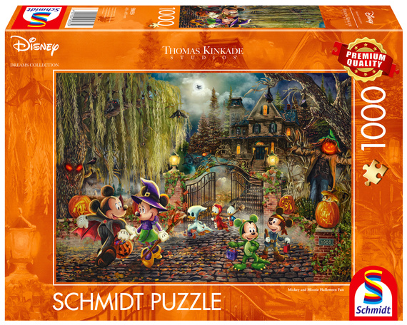 PQ Puzzle 1000 el. THOMAS KINKADE Myszka Miki & Minnie na Halloween (Disney)