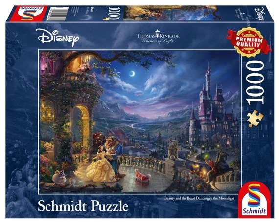 PQ Puzzle 1000 el. THOMAS KINKADE Piękna i Bestia - Taniec (Disney) OUTLET