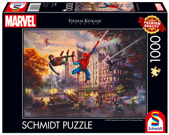 PQ Puzzle 1000 el. THOMAS KINKADE Spider-Man i przyjaciele (Marvel)