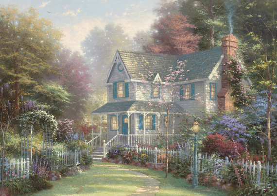 PQ Puzzle 500 el. THOMAS KINKADE Ogród wiktoriański (puszka)