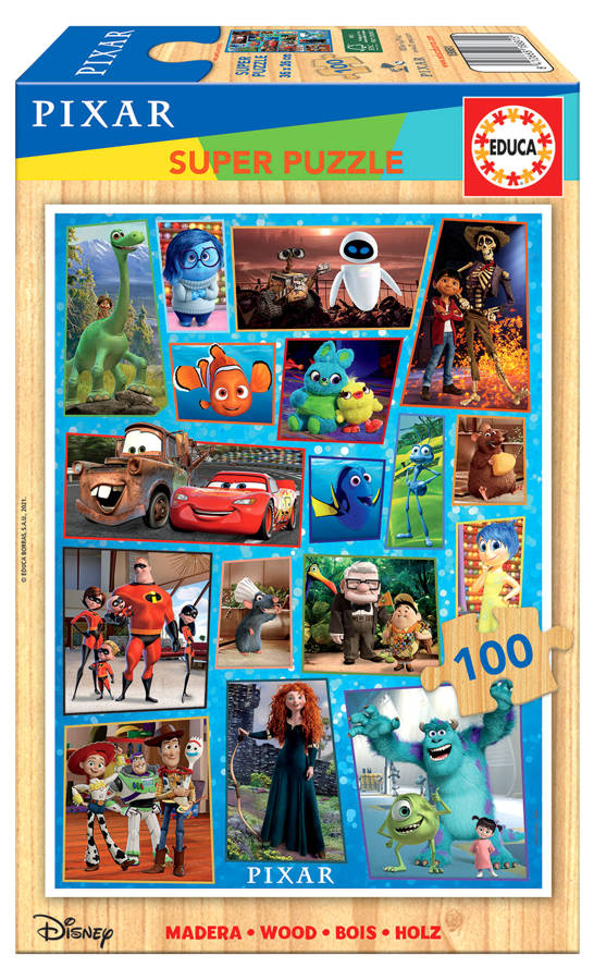 Puzzle 100 el. Bohaterowie bajek (Disney / Pixar) (drewniane)