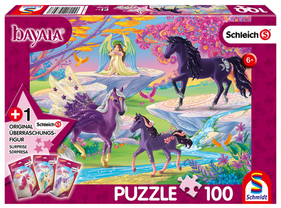 Puzzle 100 el. SCHLEICH / BAYALA Rodzina jednorożców + figurka