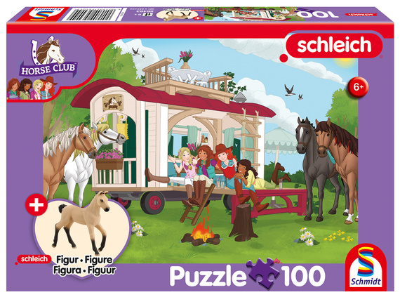 Puzzle 100 el. SCHLEICH Klub jeździecki + figurka