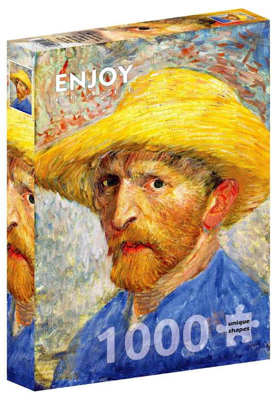 Puzzle 1000 el. Autoportret w słomkowym kapeluszu, Vincent van Gogh