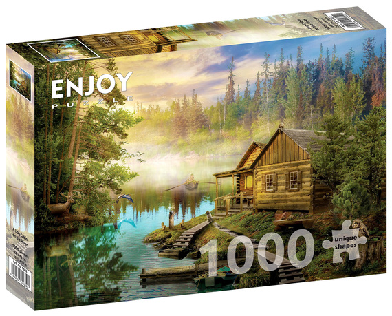 Puzzle 1000 el. Chatka nad jeziorem