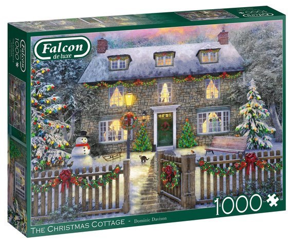 Puzzle 1000 el. FALCON Dom w świątecznej oprawie