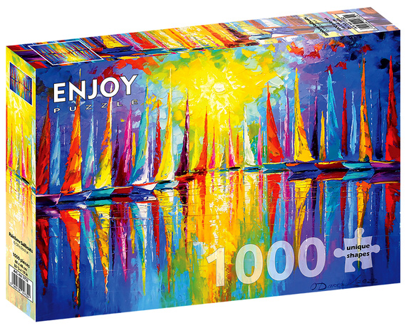 Puzzle 1000 el. Kolorowe żaglówki