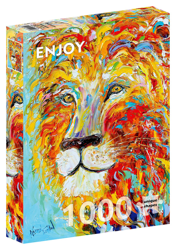 Puzzle 1000 el. Kolorowy lew