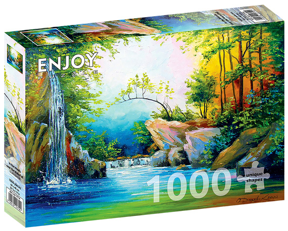 Puzzle 1000 el. Leśny wodospad
