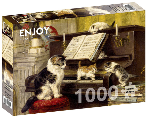 Puzzle 1000 el. Nauka gry na pianinie, Henriette Ronner-Knip