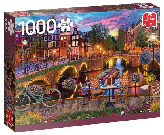 Puzzle 1000 el. PC Kanał w Amsterdamie