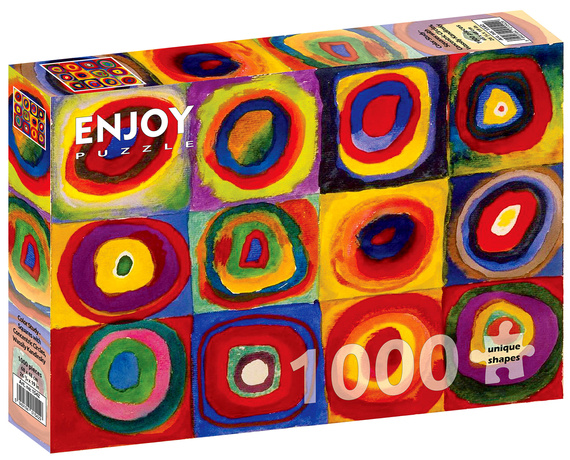 Puzzle 1000 el. Studium koloru: Kwadraty z koncentrycznymi okręgami, Wassily Kandinsky