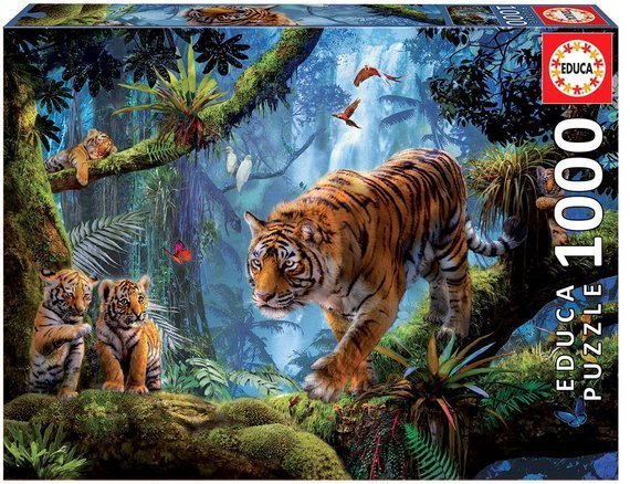 Puzzle 1000 el. Tygrysy na drzewie