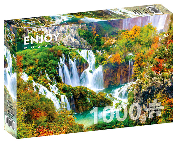 Puzzle 1000 el. Wodospady Plitwickie / Chorwacja