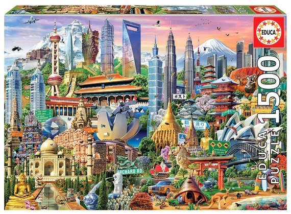 Puzzle 1500 el. Symbole Azji i Australii