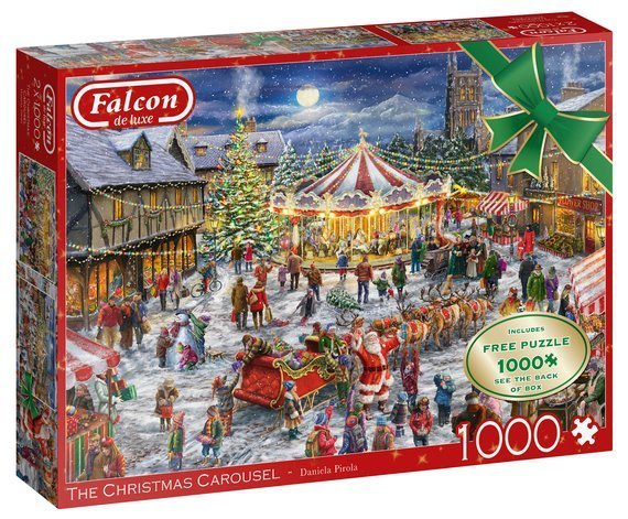Puzzle 2 x 1000 el. FALCON CHRISTMAS Świąteczna karuzela