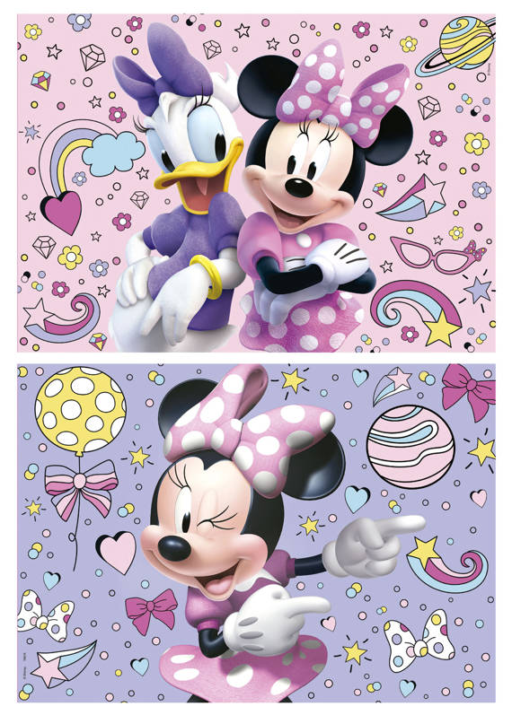 Puzzle 2 x 48 el. Myszka Minnie