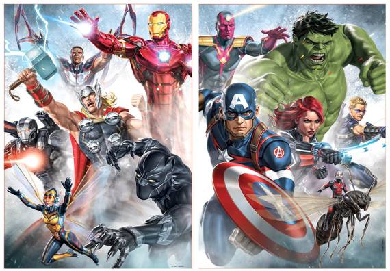 Puzzle 2 x 500 el. Avengers