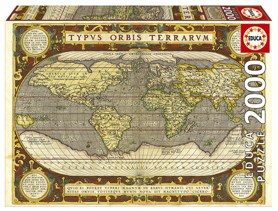 Puzzle 2000 el. Stara mapa świata