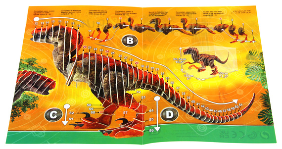 Puzzle 3D Dinozaury - Welociraptor 64 el.