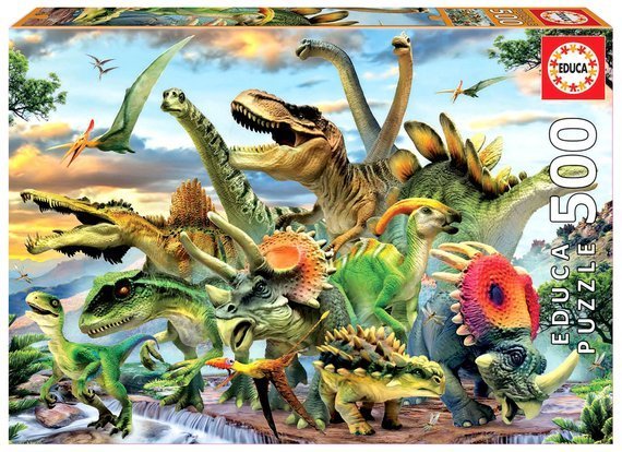 Puzzle 500 el. Dinozaury