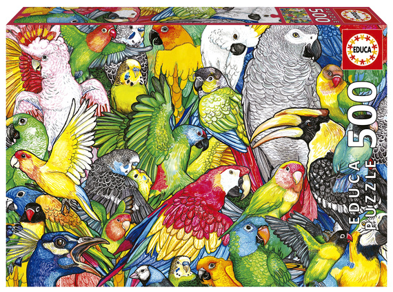 Puzzle 500 el. Kolorowe ptaki