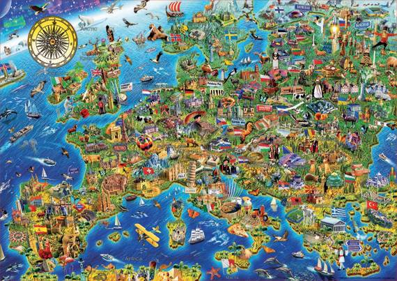 Puzzle 500 el. Mapa Europy