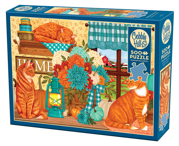 Puzzle 500 el. Pomarańczowe koty