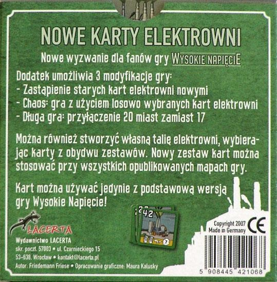 Wysokie napięcie: Nowe karty elektrowni
