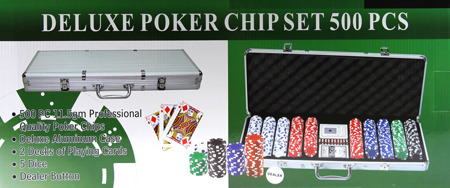 Żetony pokerowe bez nominałów 500 szt. 11.5 g (HG)