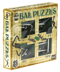 Łamigłówki metalowe 4 szt. BALL PUZZLES - ZESTAW ZIELONY